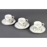 An Aynsley Pembroke pattern part coffee service comprising 13 coffee cans and 14 saucers 5 cans