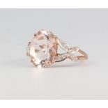 A 9ct rose gold dress ring, 3.1 grams, size R 1/2