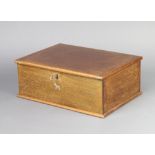 An Art Deco rectangular mahogany trinket box decorated a figure of a standing Airedale Terrier