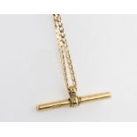 A 9ct yellow gold necklace with T-Bar, 50cm, 6.1 grams