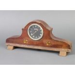 Jaeger, a 1930's 8 day car clock with 7cm black painted dial contained in an Admiral's hat shaped