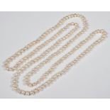 A strand of cultured pearls 120cm