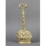 A Victorian brass doorstop in the form of a basket of fruit 35cm h x 16cm w x 5cm d