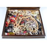 A quantity of vintage and other costume jewellery