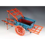 A scratch built wooden model of a Hertfordshire wagon 18cm h x 50cm l x 23cm w