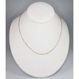 A 9ct yellow gold necklace, 46 cm, 1.4 grams