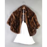 A lady's mink stole together with 5 small sections of mink