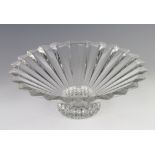 A Rosenthal glass bowl with hobnail base 30cm