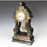 Japy Freres, a French 8 day striking mantel clock, the enamelled dial with Roman numerals marked