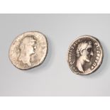 An Antoninus Pius coin, an AD 138-161 domitian ditto