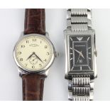A gentleman's steel cased Rotary wristwatch with seconds at 6 o'clock contained in a 38mm case on