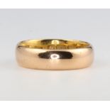 A 22ct yellow gold wedding band size P, 7.7 grams