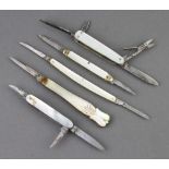 J Hinc Liffe, a 19th Century twin bladed penknife blade marked J Hinc Liffe with 7/5cm mother of
