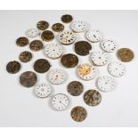 A quantity of pocket watch movements