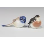 A Royal Copenhagen figure of a robin 2266 6cm, ditto figure of a swallow by B & G 1635 6cm