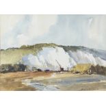 Edward Wesson (1910-1983), watercolour "Downland Chalk Pit" 25cm x 24cm