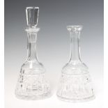 A pair of Waterford Crystal decanters 31cm (1 stopper missing)