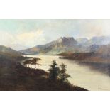 Frances E Jamieson (1895-1950), oil on canvas signed, Scottish Loch Scene 49cm x 74cm