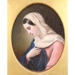 A 19th Century oval oil unsigned, portrait of a lady 37cm x 28cm