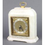 Elliott, a mantel timepiece with gilt dial, silvered chapter ring and Roman numerals marked