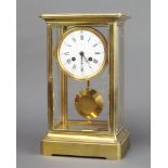Edmonds Paris, a French 19th Century 8 day striking 4 glass mantel clock, the 11cm circular dial