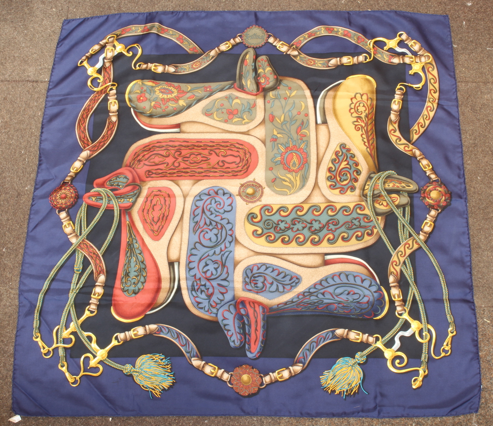 Hermes, two lady's silk scarves - Festival des Amazones and Bateau a Vapeur both boxed, 87cm x - Image 5 of 5