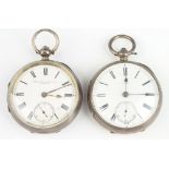 A Victorian silver keywind pocket watch with seconds at 6 o'clock, the dial inscribed Alexander