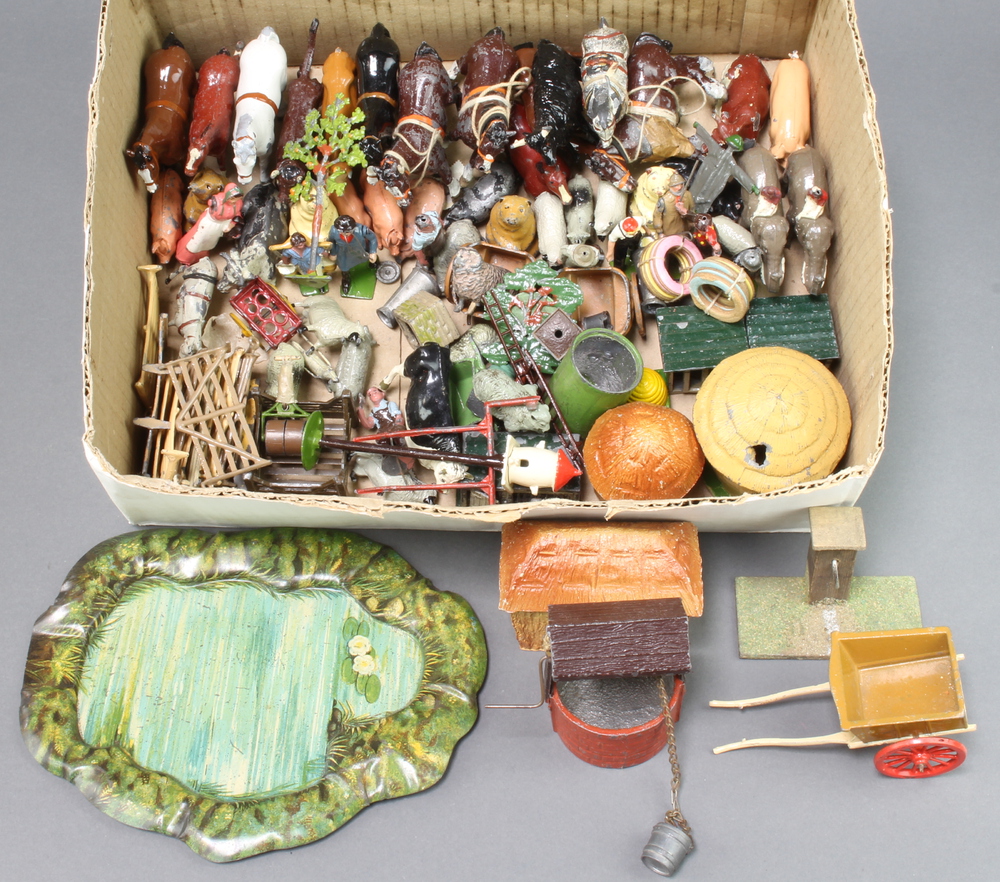 A large collection of John Hill & Co ( Johillco ) and others farm lead and diecast figure. To