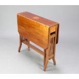 An Edwardian inlaid mahogany Sutherland table raised on square supports 74cm h x 65cm w x 20cm