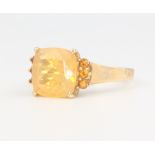 A 9ct yellow gold gem set dress ring 4.2 grams, size O