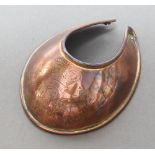 A Georgian officers copper Gorget 4cm x 10cm x 8cm