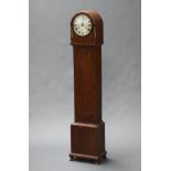 Hamburg American Clock Co., A 1930's 8 day striking longcase clock with 16cm dial contained in an