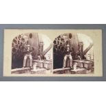 Isambard Kingdom Brunel, a stereoscopic slide by Robert Howlett and George Downes. The arched photos