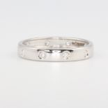 An 18ct white gold eternity ring size N, 2.3 grams