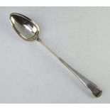 A George III silver basting spoon with engraved armorial, London 1798, 124 grams