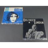 Marlene Dietrich, 2 signed vinyl records. Die Neue Marlene (signed on reverse) and "Marlene in