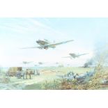 Frank Wootton, limited edition print signed in pencil with 6 additional aircrew signatures,