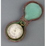 Ceylon & Co, a travelling barometer, the 4cm silvered dial marked no.7315 Ceylon & Co London &