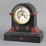 Harrison & Sons Paris, a Victorian French 8 day striking on bell mantel clock with visible