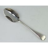 A Victorian silver moustache spoon, Old English design, London 1894, 84 grams