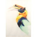 Ernest Leon, mixed media signed, study of a Toucan, 95cm x 67cm