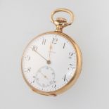 A 14ct yellow gold mechanical pocket watch, the dial inscribed Zenith with seconds at 6 o'clock,