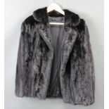 A lady's black mink fur coat