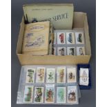 Two albums of Senior Service cigarette cards and a collection of other cigarette cards