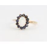 A 9ct yellow gold cluster ring, size M, 1.6 grams