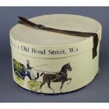 Scotts Ltd of 1 New Bond Street W1, a card hat box, 17cm h x 31cm w x 37cm d Some contact marks