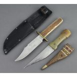 A G Wostenholm & Sons bowie knife the blade marked G Wostenholm & Sons Washington Works Sheffield