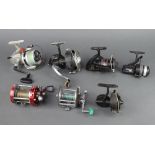 An Abu Ambassadeur 7000 fishing reel, ditto Cardinal max 4, a Penn 160, a Gap reel, a Swift 660