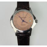 A gentleman's steel cased Dreyfuss & Co automatic calendar wristwatch contained in a steel case with
