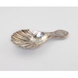 A Georgian design 925 standard caddy spoon with shell bowl 15 grams